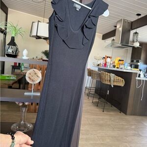 Elegant Black Ruffle Dress